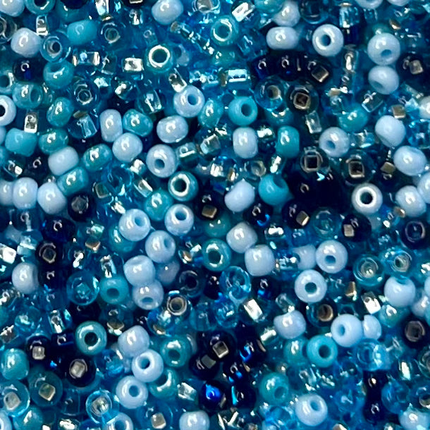 6/0 Preciosa Seed Bead Mix 25g Bag - Aqua Mix