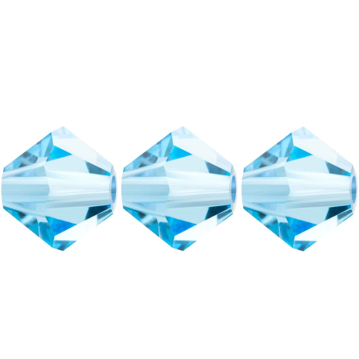 3mm Preciosa Bicones – Aquamarine – Pack of 30