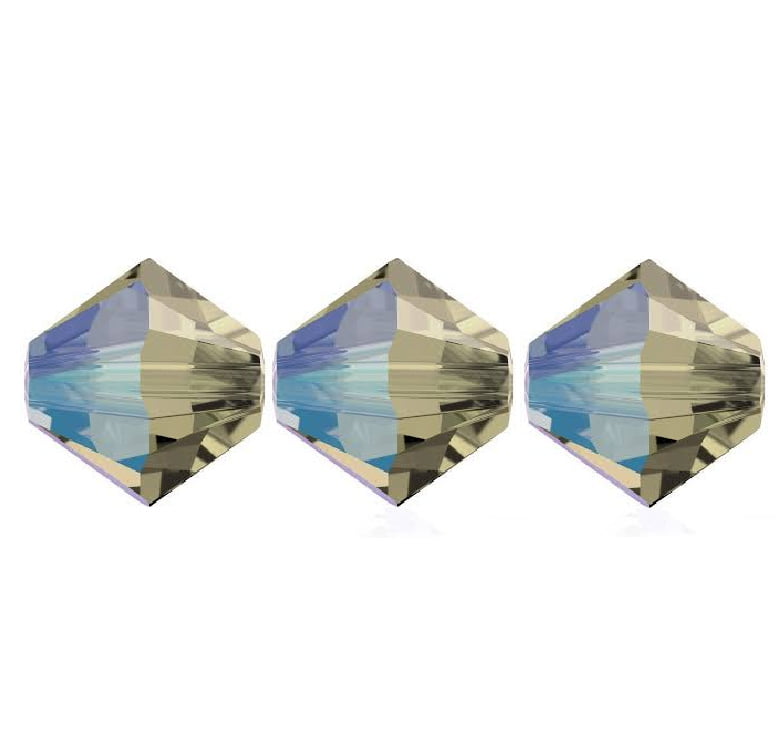 4mm Preciosa Bicones - Black Diamond - Pack of 30