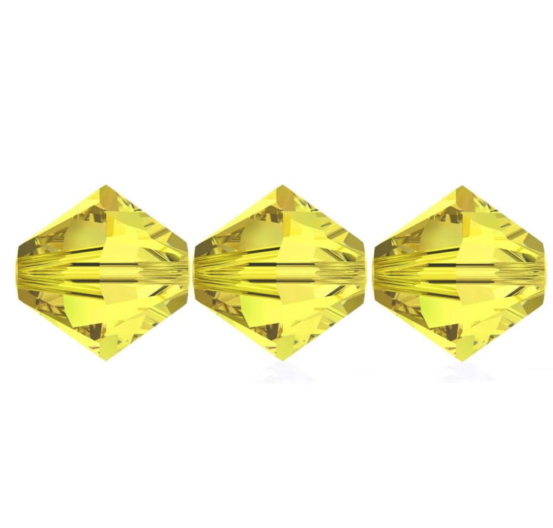 4mm Preciosa Bicones - Citrine - Pack of 30