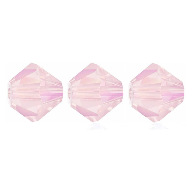 4mm Preciosa Bicones - Light Rose - Pack of 30