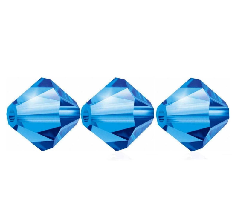 3mm Preciosa Bicones – Sapphire – Pack of 30