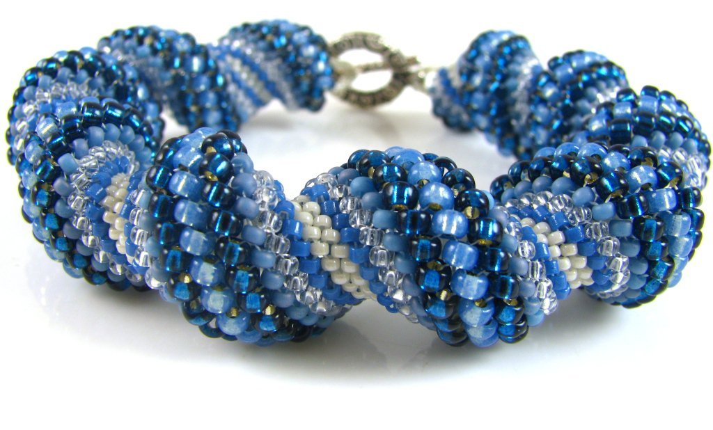 Cellini Spiral Stitch Bracelet Pattern - Instant Download or Printed Copy