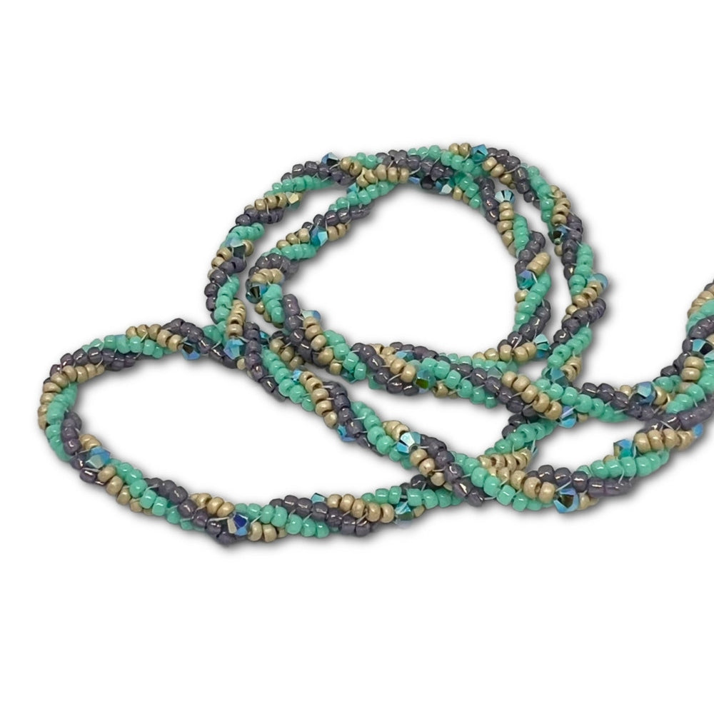 Single Bead Crystal Herringbone Rope Pattern - Instant Download or Printed Copy
