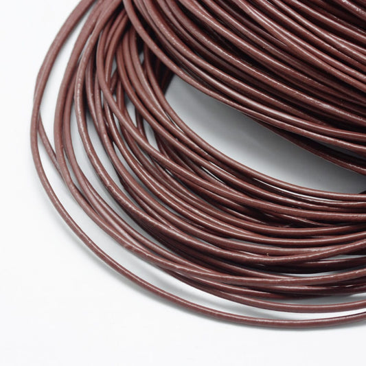1.5mm Leather Cord - 5 Meters - Dark Brown