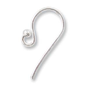 Sterling Silver Earring Hooks - Round With Ball – Each