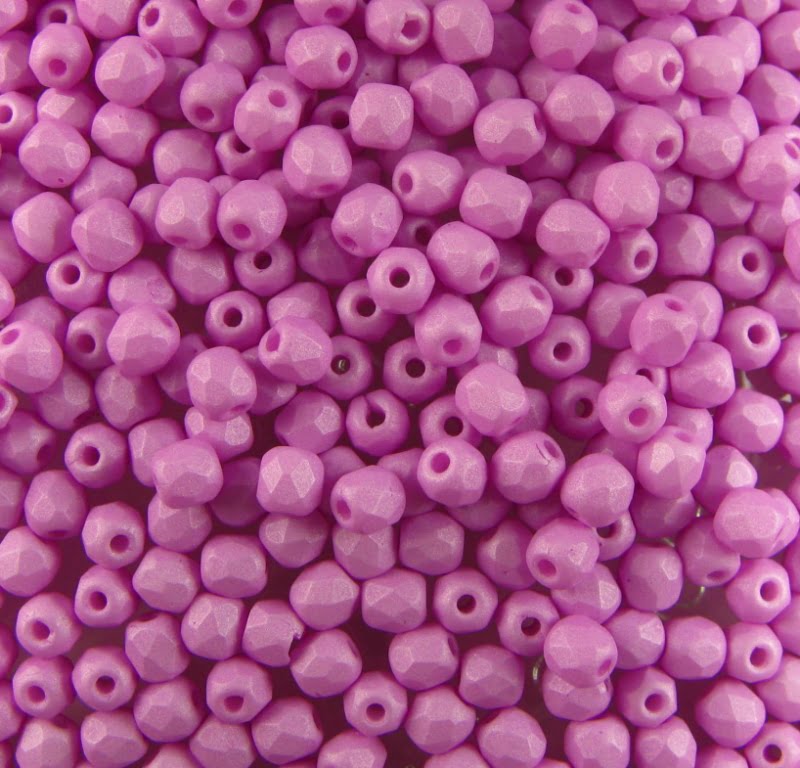 3mm Czech Fire Polish – 02010/29561 – Matte Sugar Pink x 100