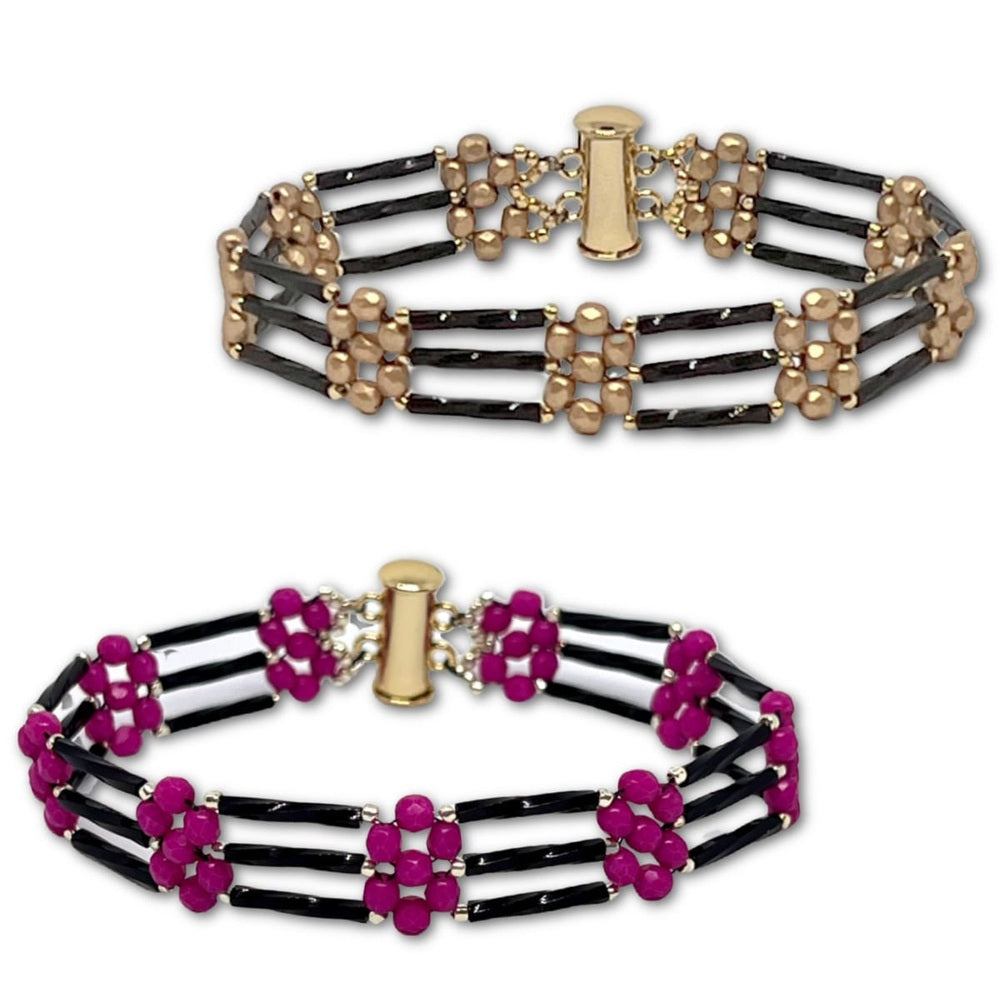 Gated Elegance Chain Bracelet Tutorial by Vivien Hussey - Instant Download or Printed Copy