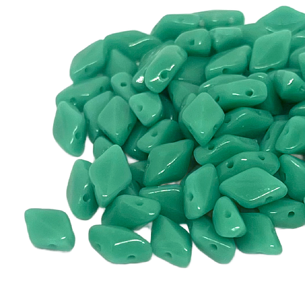 GemDuo 2-Hole 5x8mm – Opaque Turquoise Green – 5g