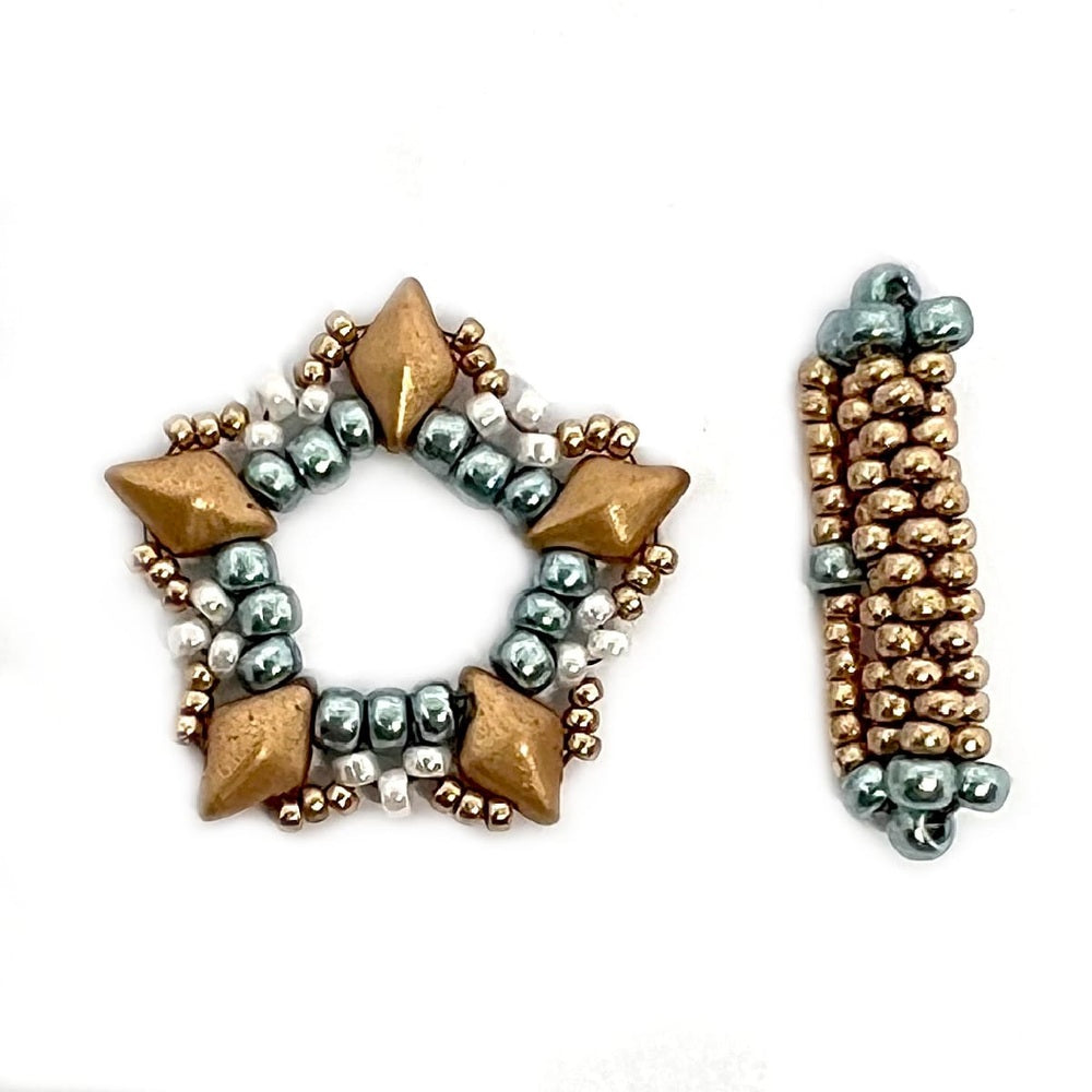GemDuo Beaded Toggle Pattern - Instant Download or Printed Copy