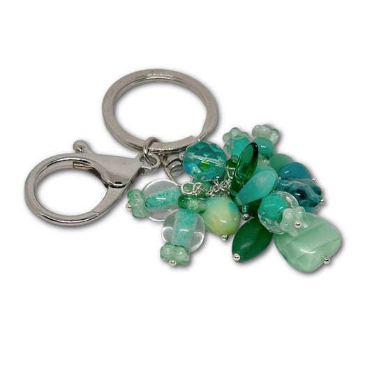 Sea Breeze Green Beaded Key Ring and Bag Charm Kit - Beginners