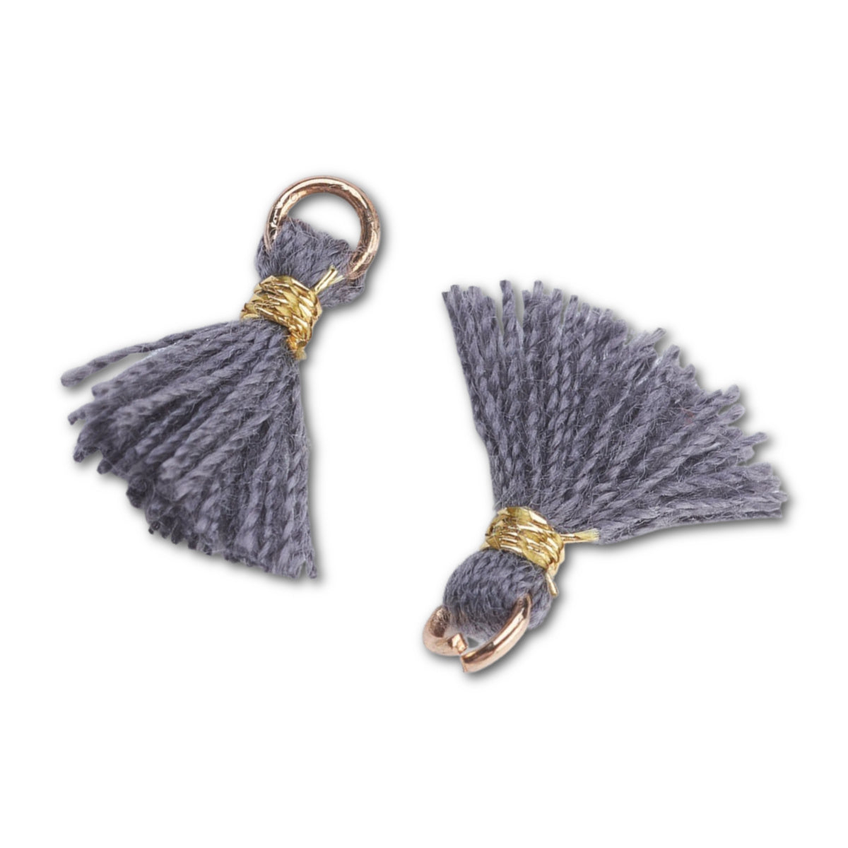 Mini Tassel 1.4cm - Grey - Pack of 10