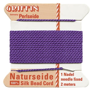 Griffin Silk Bead Cord No14 (1.02mm) β Amethyst