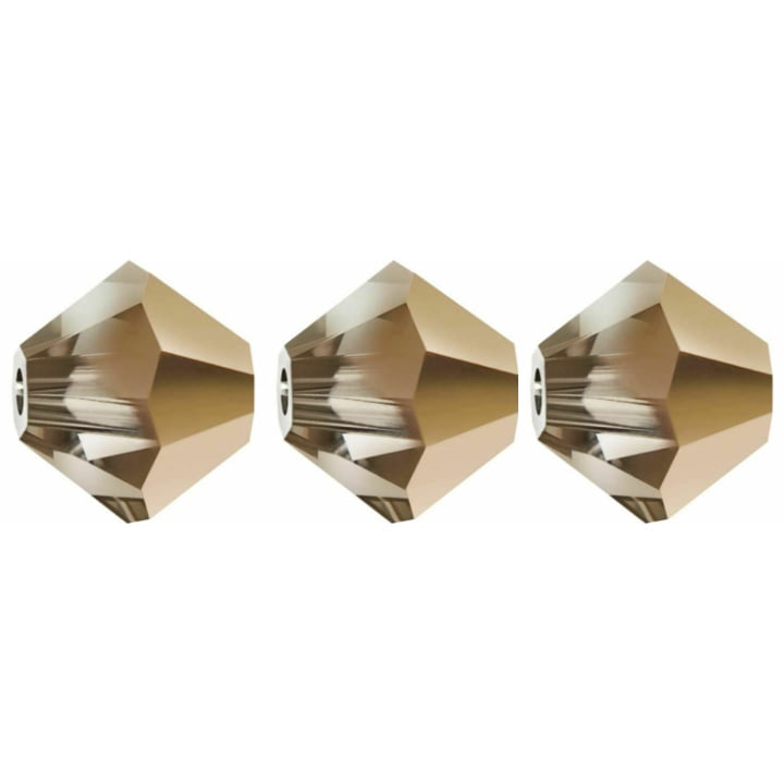 4mm Preciosa Bicones – Half Aurum – Pack of 30