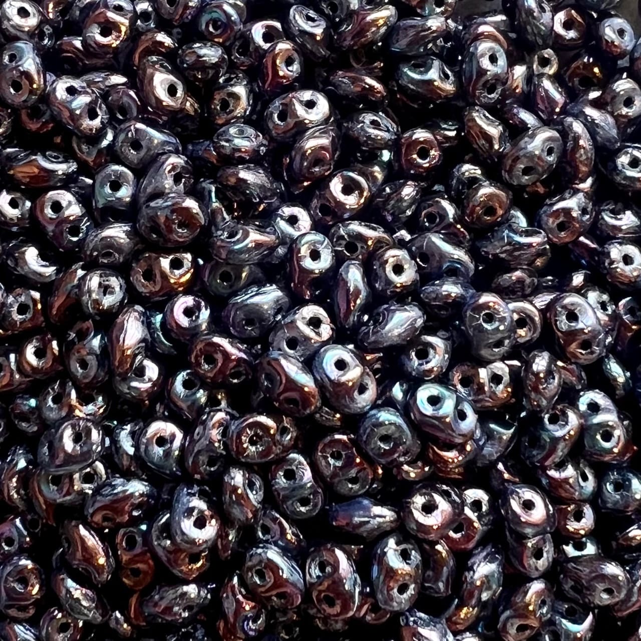 SuperDuo 2.5x5mm 25g Bag β Jet  Vega Iris