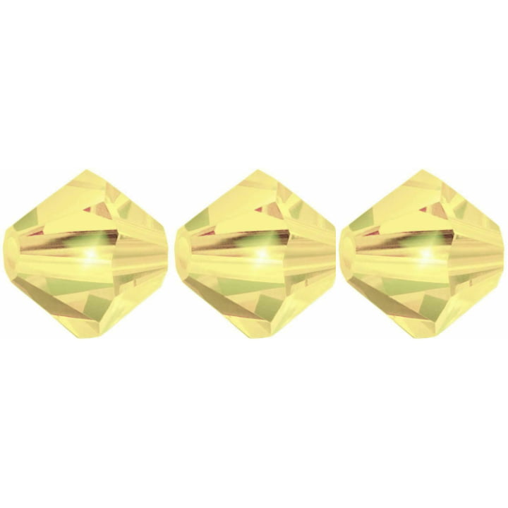 3mm Preciosa Bicones – Jonquil Yellow – Pack of 30