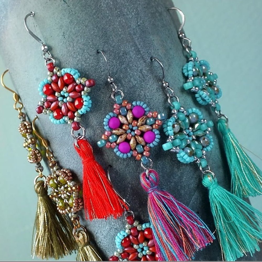Lisette Earring Pattern - Instant Download or Printed Copy
