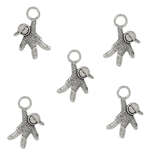 Silver Plated Little Boy Pendant 24x21mm – Pack of 5
