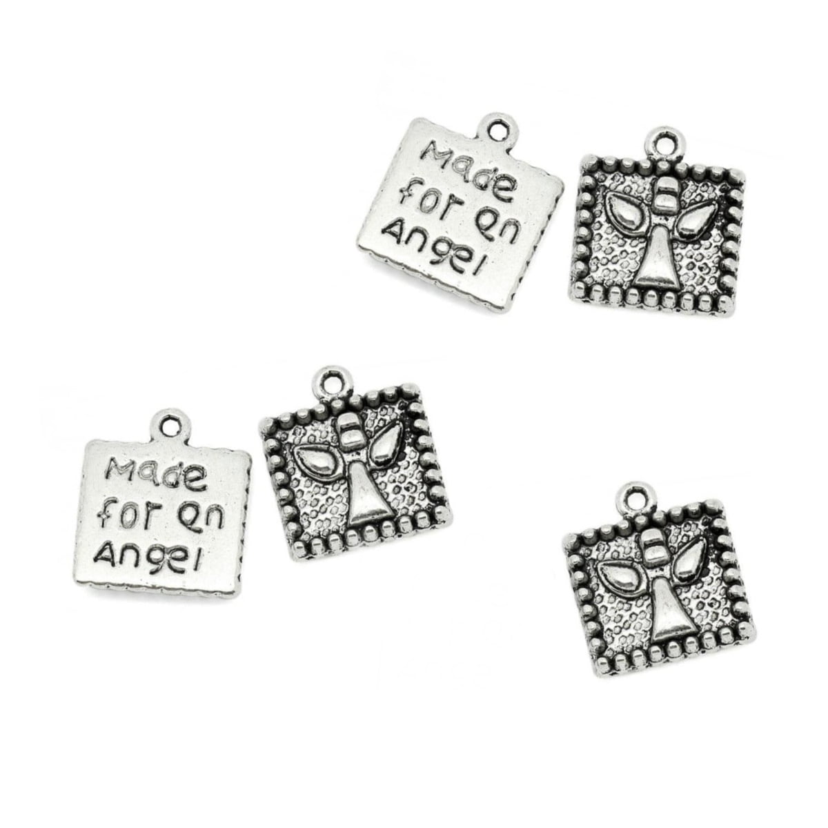 Square Made for an Angel Charm β Pack of 5