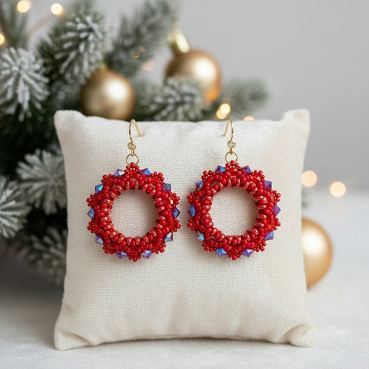 Party Red Hoop Earring Kit