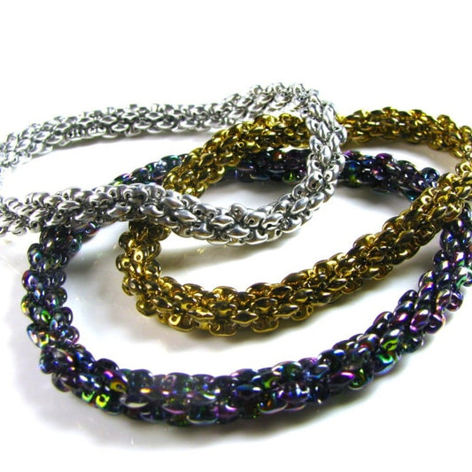 MiniDuo Rope Bangle Pattern - Instant Download or Printed Copy