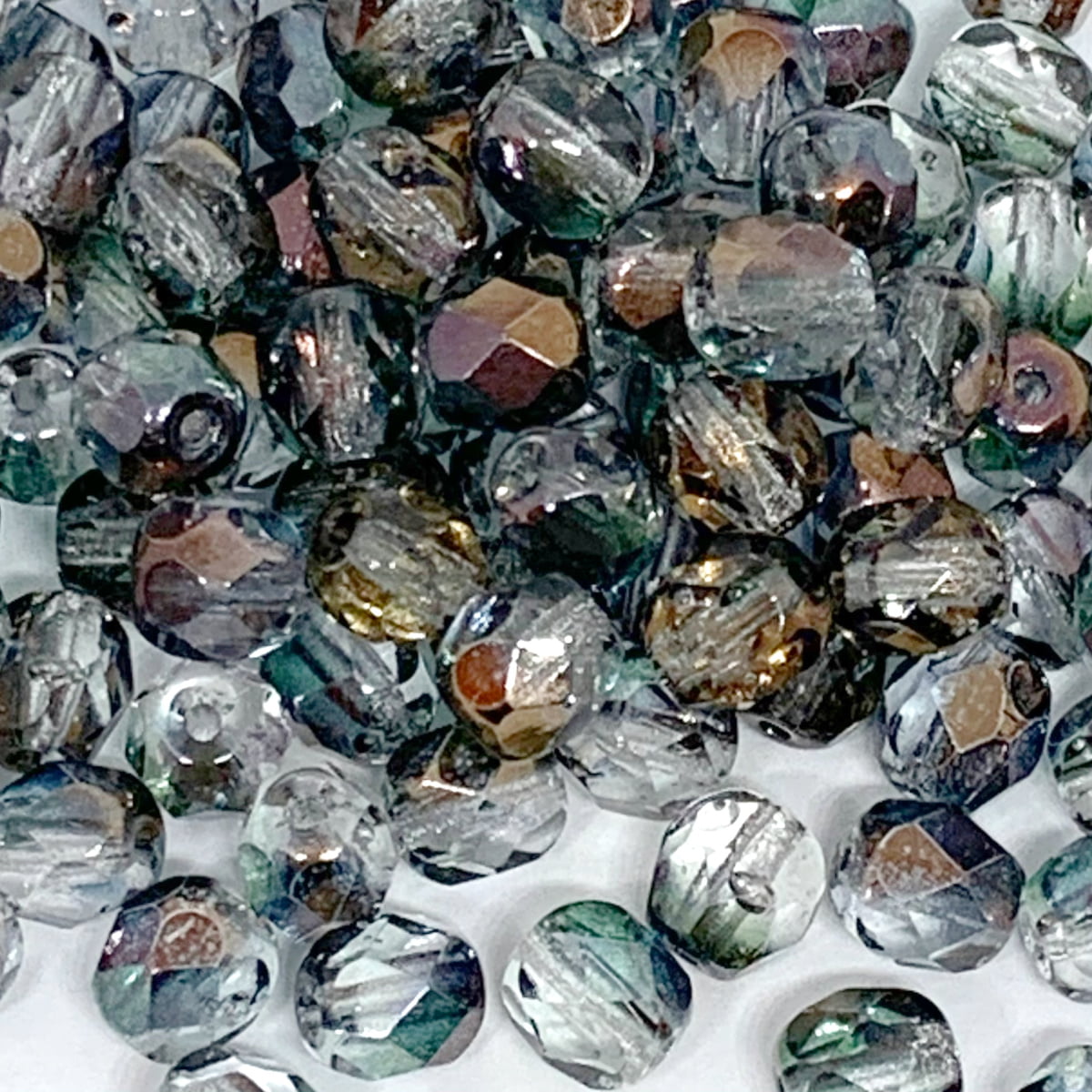 6mm Czech Fire Polish – 00030/91003 – Mint Shimmer x 100