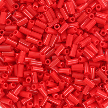 3mm Miyuki Bugle Beads (Size #1) - 7g Bag - Opaque Red