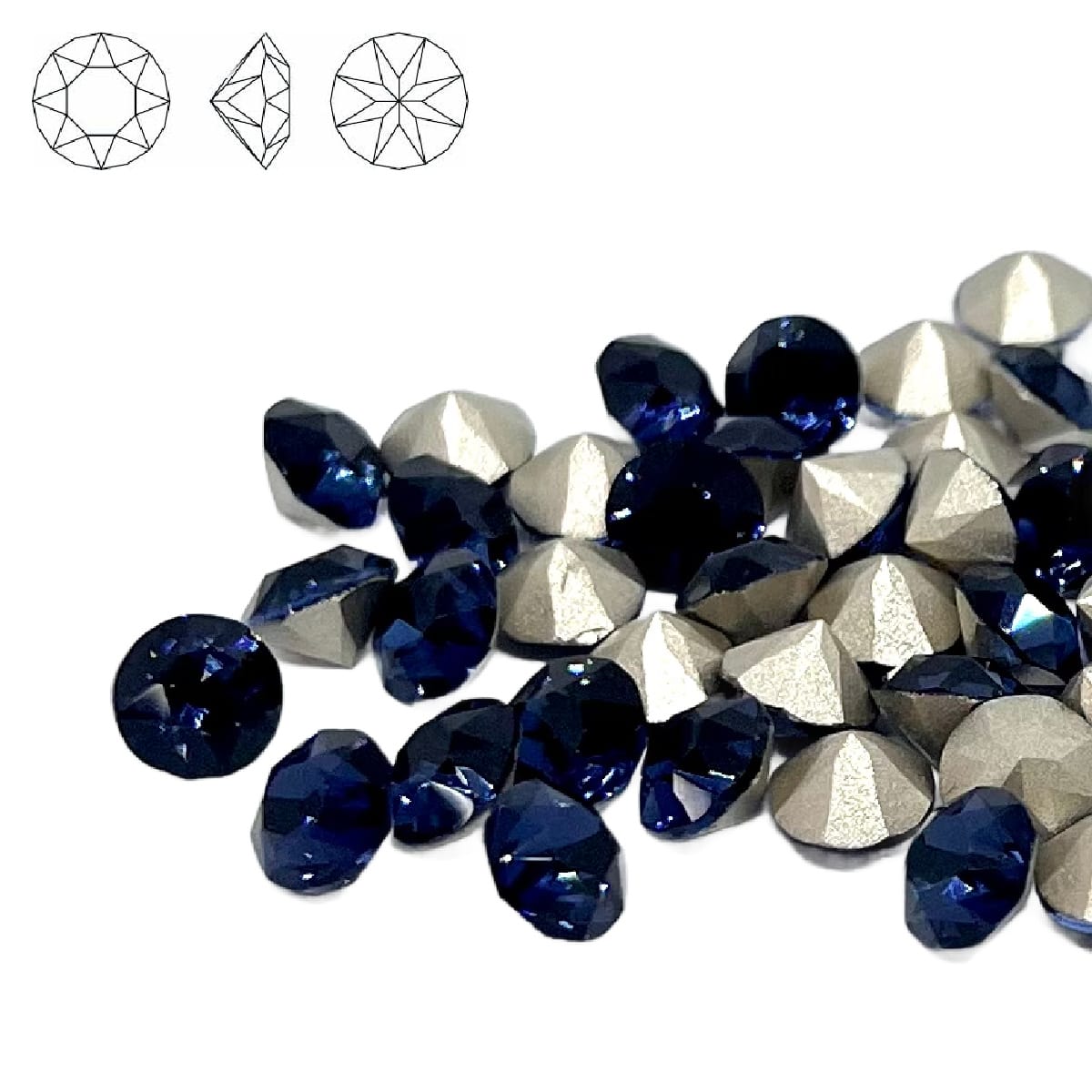 Aurora Pointy Back Chaton (C1088) SS29 – 6mm – Montana – Pack of 2