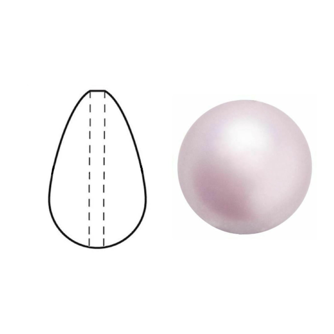 Preciosa Nacre Pear 10x6mm - Lavender