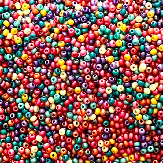 Preciosa 11/0 Seed Beads - PermaLux - 20g Pack - Mother of Pearl - Rainbow Mix