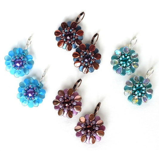 Free Pip Flowers EarringPattern - Instant Download or Printed Copy