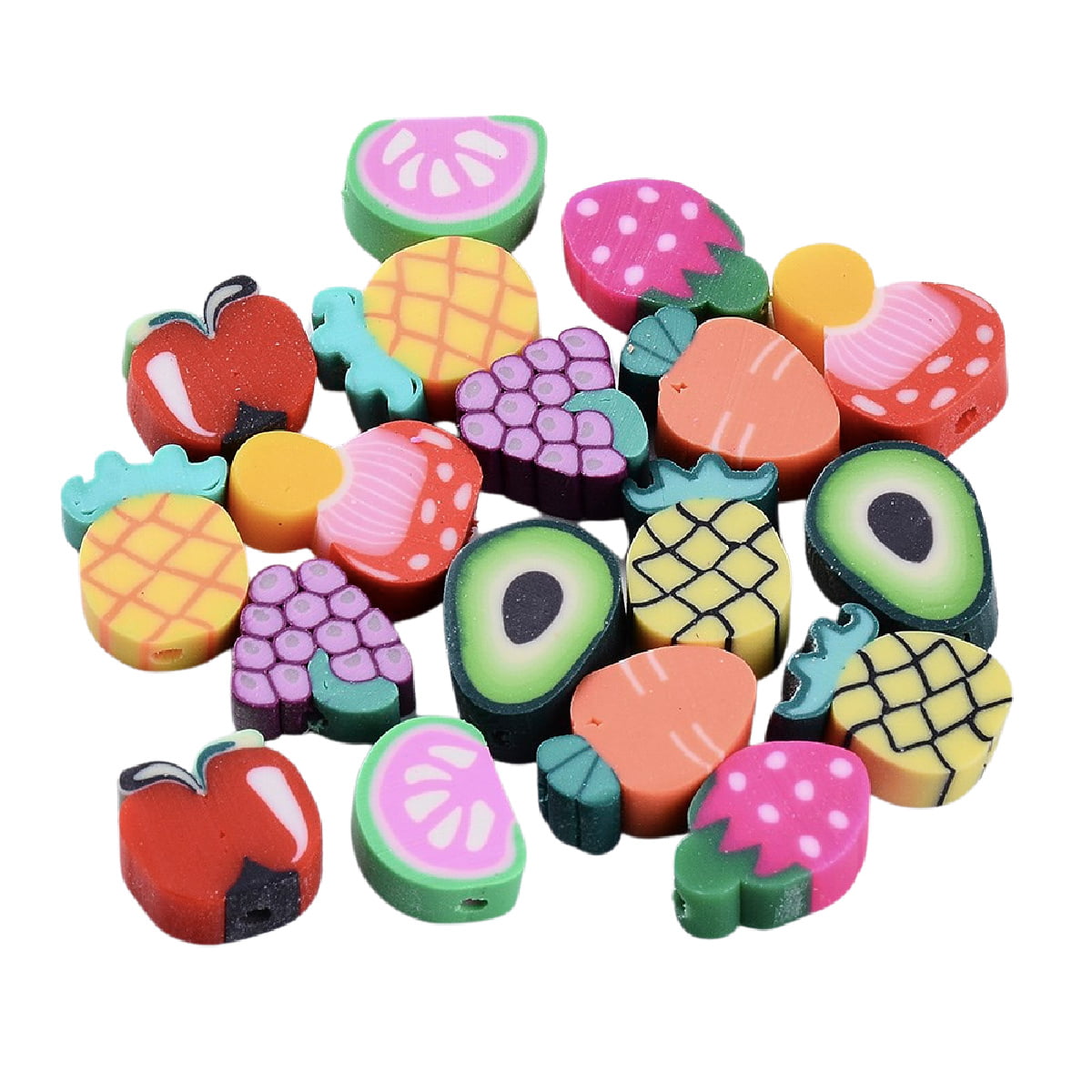 Polymer Clay Fruit & Veg - Pack of 20