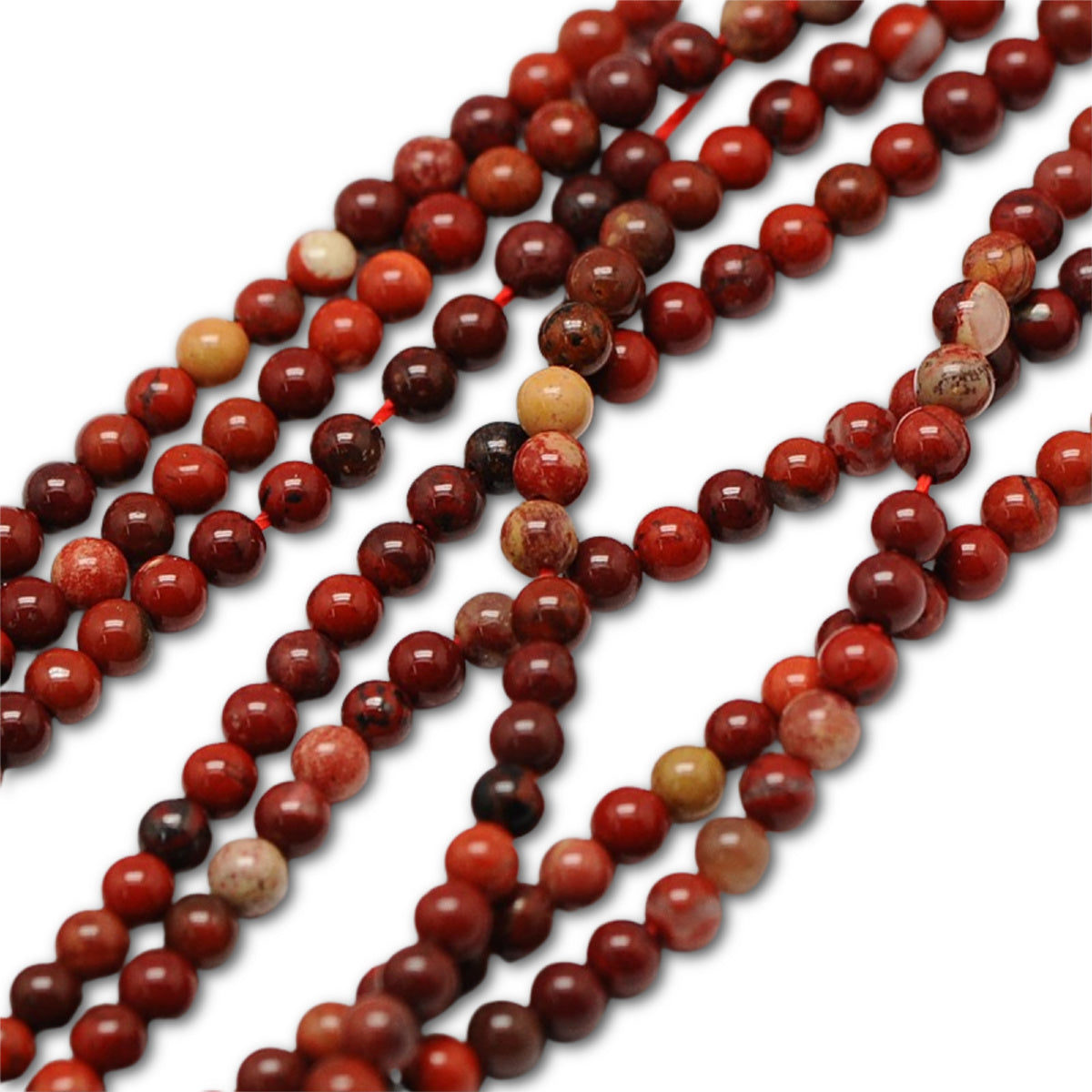 2mm Red Jasper Gemstone Bead Strand – Approx 180 Beads