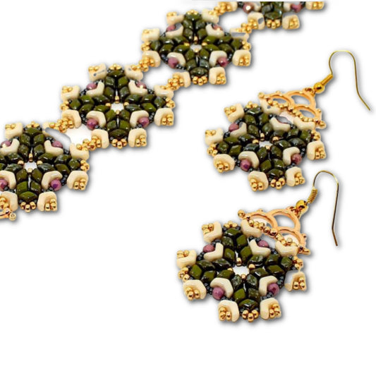 Revival Bracelet and Earring Pattern -  Instant Download or Printed Copy