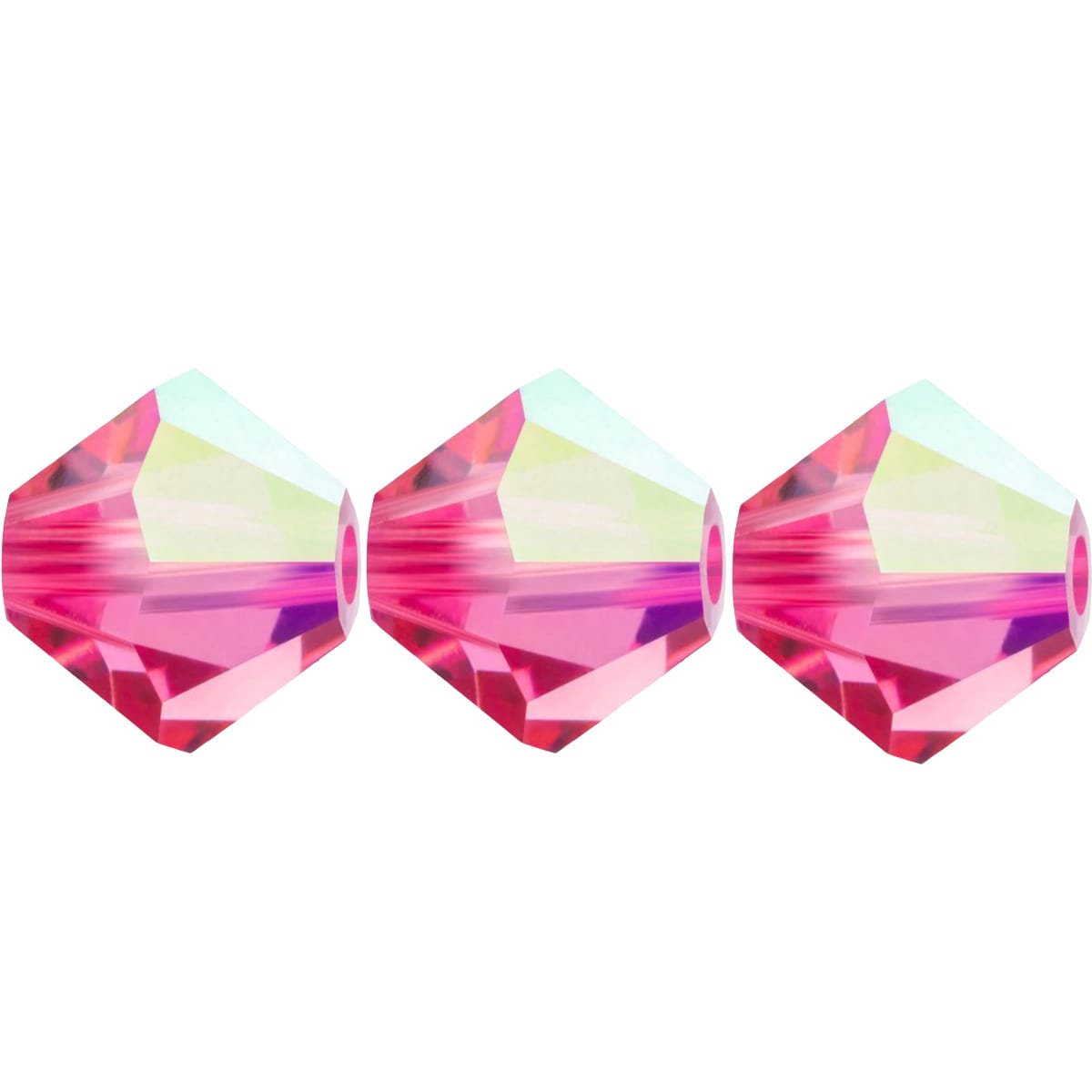 3mm Preciosa Bicones – Rose AB – Pack of 30