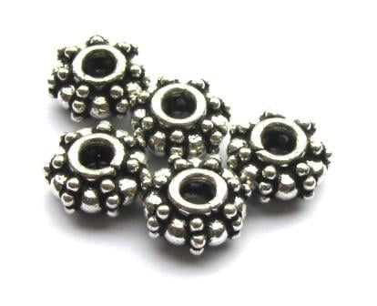 10mm Silver Plated Bubble Spacer – Bag of 5