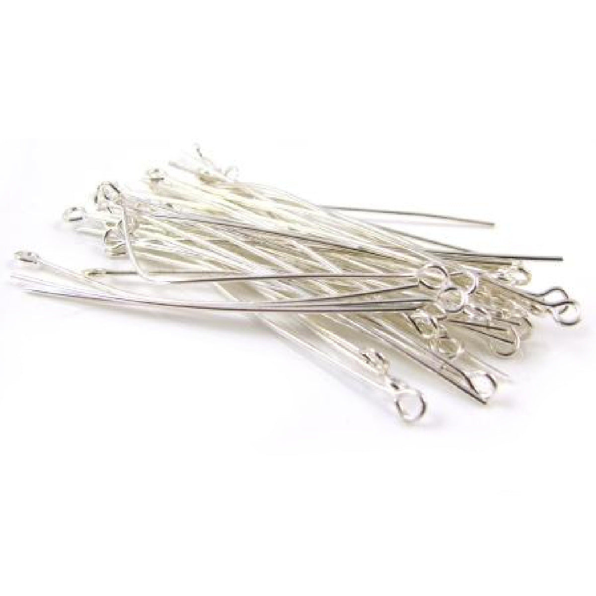 2 inch Silver Plated Eyepins – Bag of 50