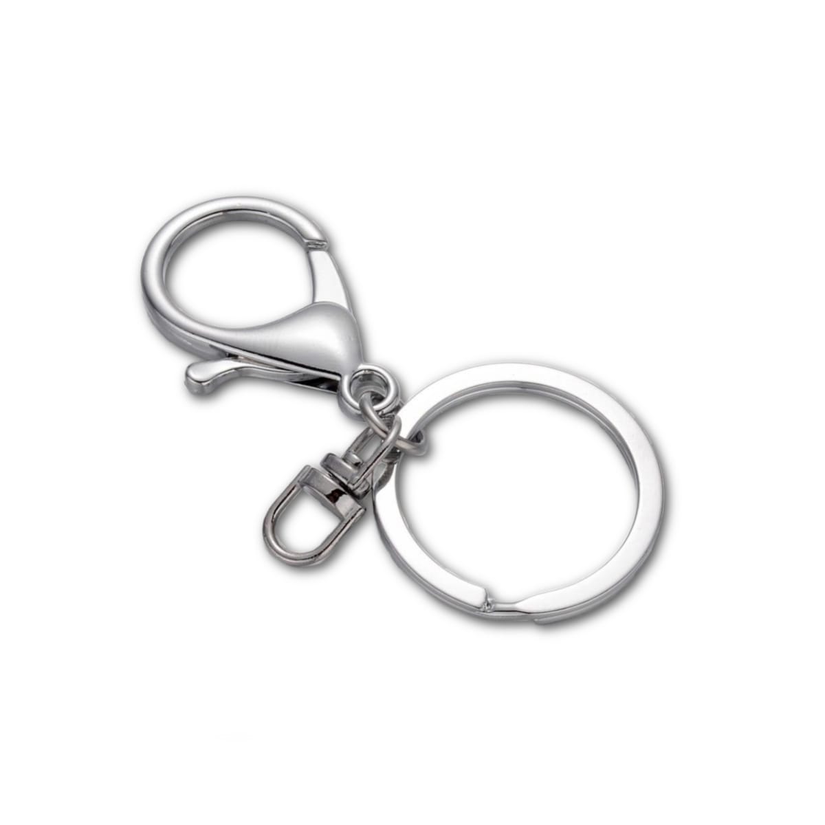 Silver Tone Key Ring with Lobster Clasp – Spoilt Rotten Beads