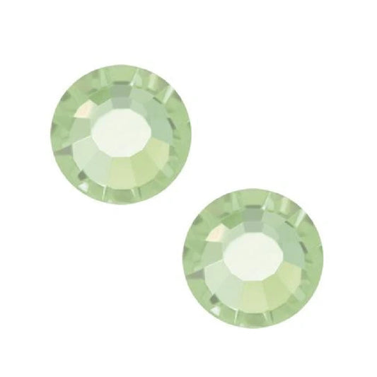 Preciosa SS34 Flat Back Crystal 7.2mm - Pack of 2 - Chrysolite