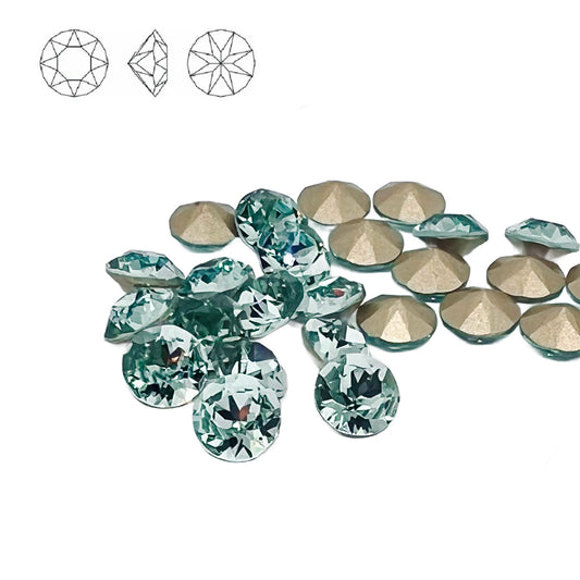 Aurora Pointy Back Chaton (C1028) SS39 – 8mm – Aquamarine – Pack of 2