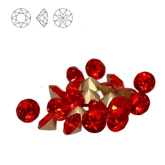 Aurora Pointy Back Chaton (C1028) SS39 – 8mm – Light Siam – Pack of 2