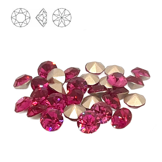 Aurora Pointy Back Chaton (C1028) SS39 – 8mm – Fuchsia – Pack of 2
