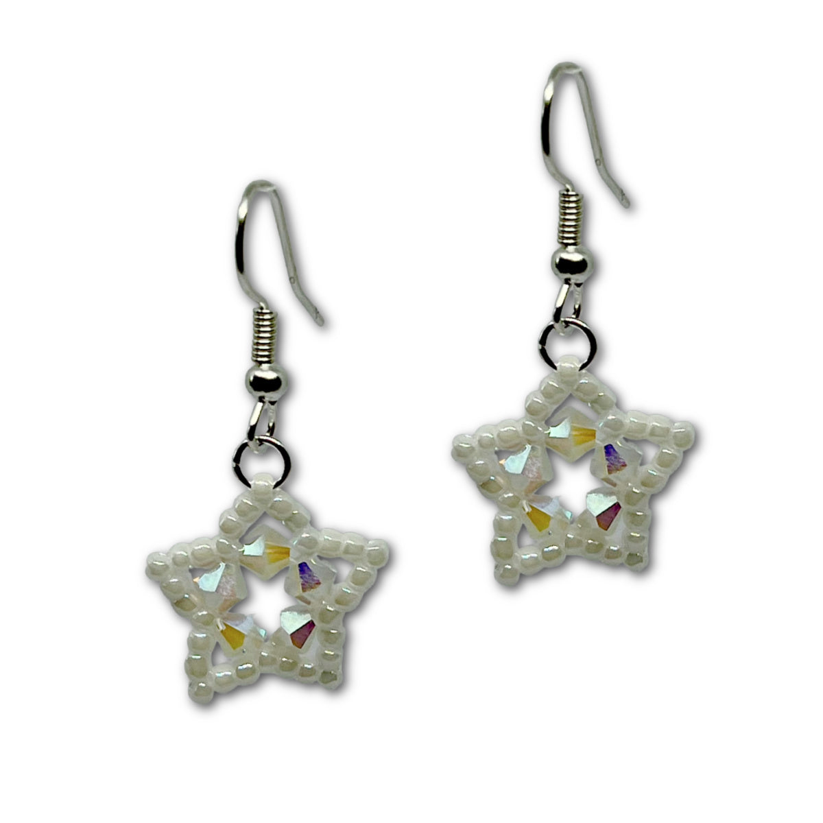 Crystal Star Earring Kit - White Opal