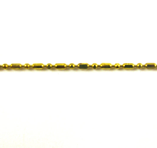 1.5mm Brass Single Ball and Stick Chain with Connector– 1 Meter