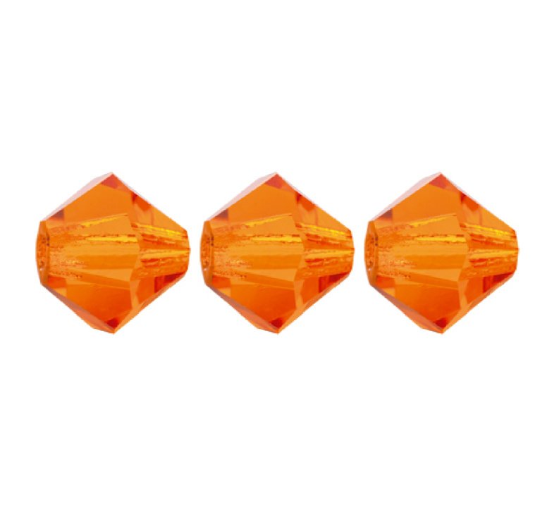 4mm Preciosa Bicones – Sun – Pack of 30