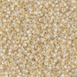 8/0 Miyuki Seed Beads - 25g Bag – Dyed Cream Silver Lined Alabaster - Colour 577