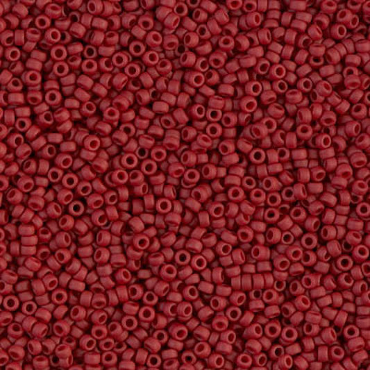 15/0 Miyuki Seed Beads - 5g Bag – Metallic Matte Dark Maroon - Colour 2040