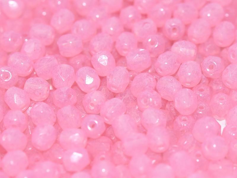 4mm Czech Fire Polish β 20064 - Crystal Pink Opal x 100