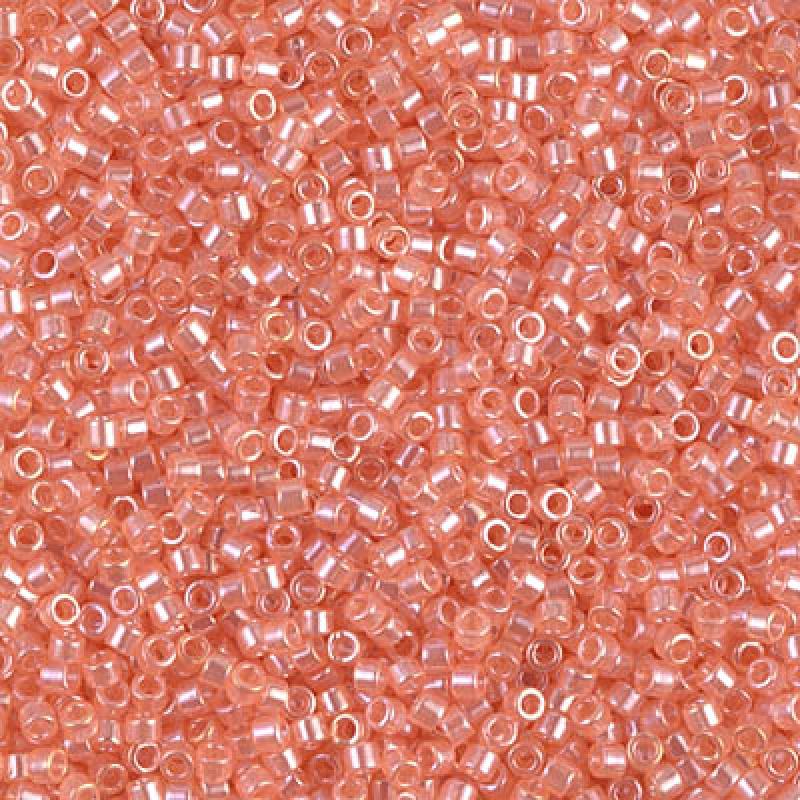 15/0 - Miyuki Delica - 5g Bag - Transparent Peach Luster - DBS1480