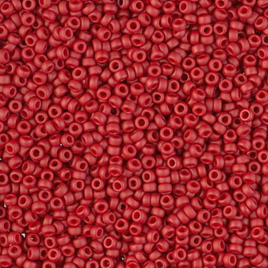 11/0 Miyuki Seed Beads - 25g Bag – Matte Metallic Dark Maroon - Colour 2040